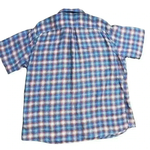 Peter Millar Men’s Short Sleeve Button Down Shirt Size XL 100% Linen Beachy - Picture 2 of 7